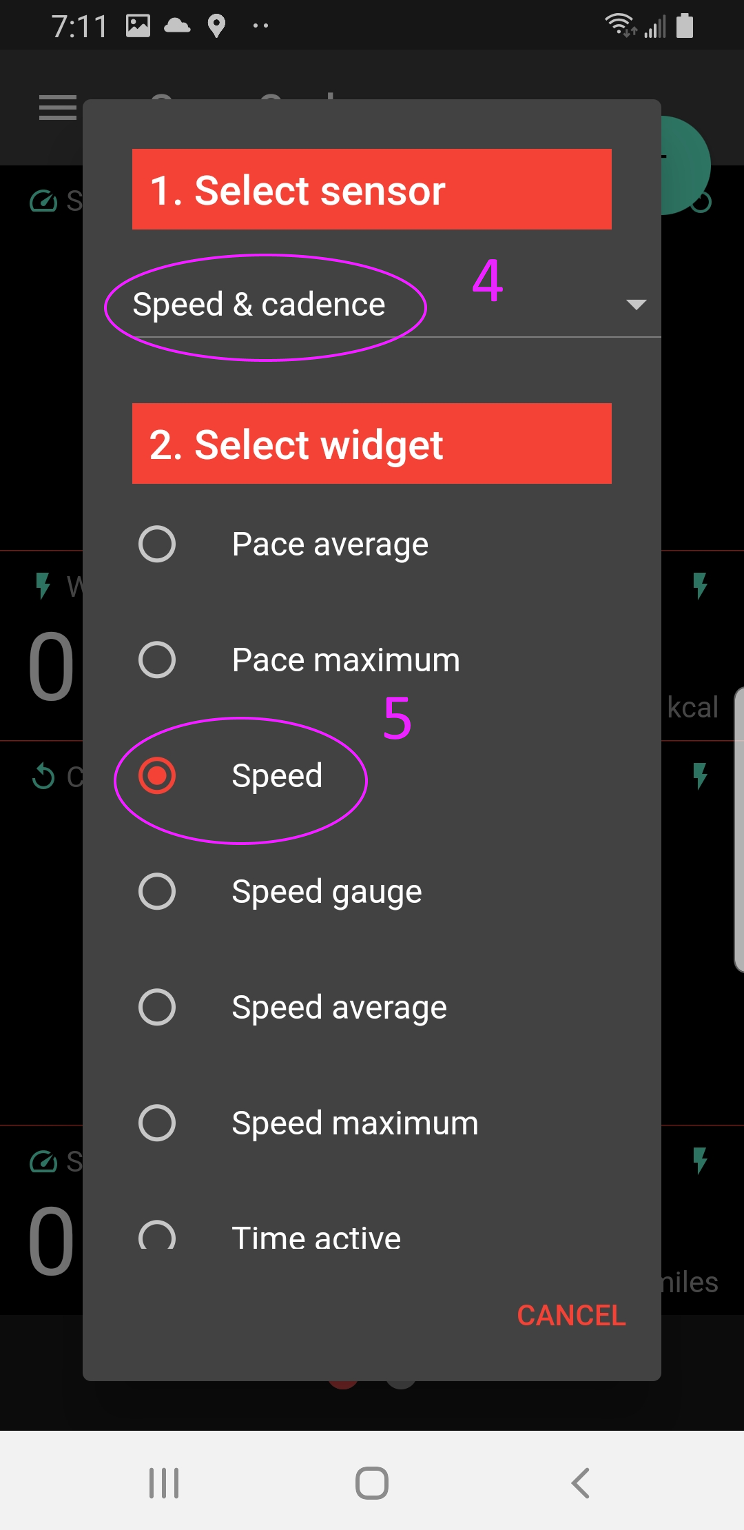 Configure display widget data source and metric